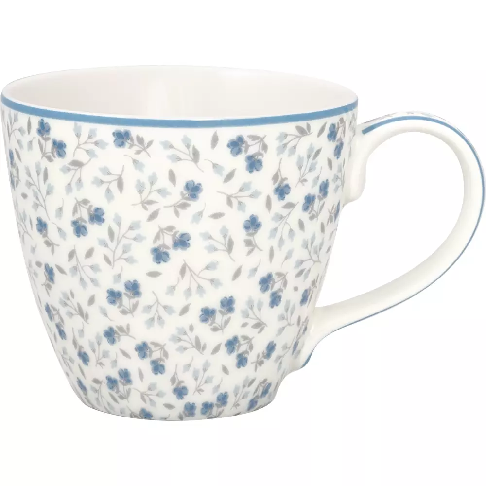 Krus Florali White, 5707463489186, STWMUGFLI0106, Kjøkken, Krus og Skåler, GreenGate, Mug Florali white