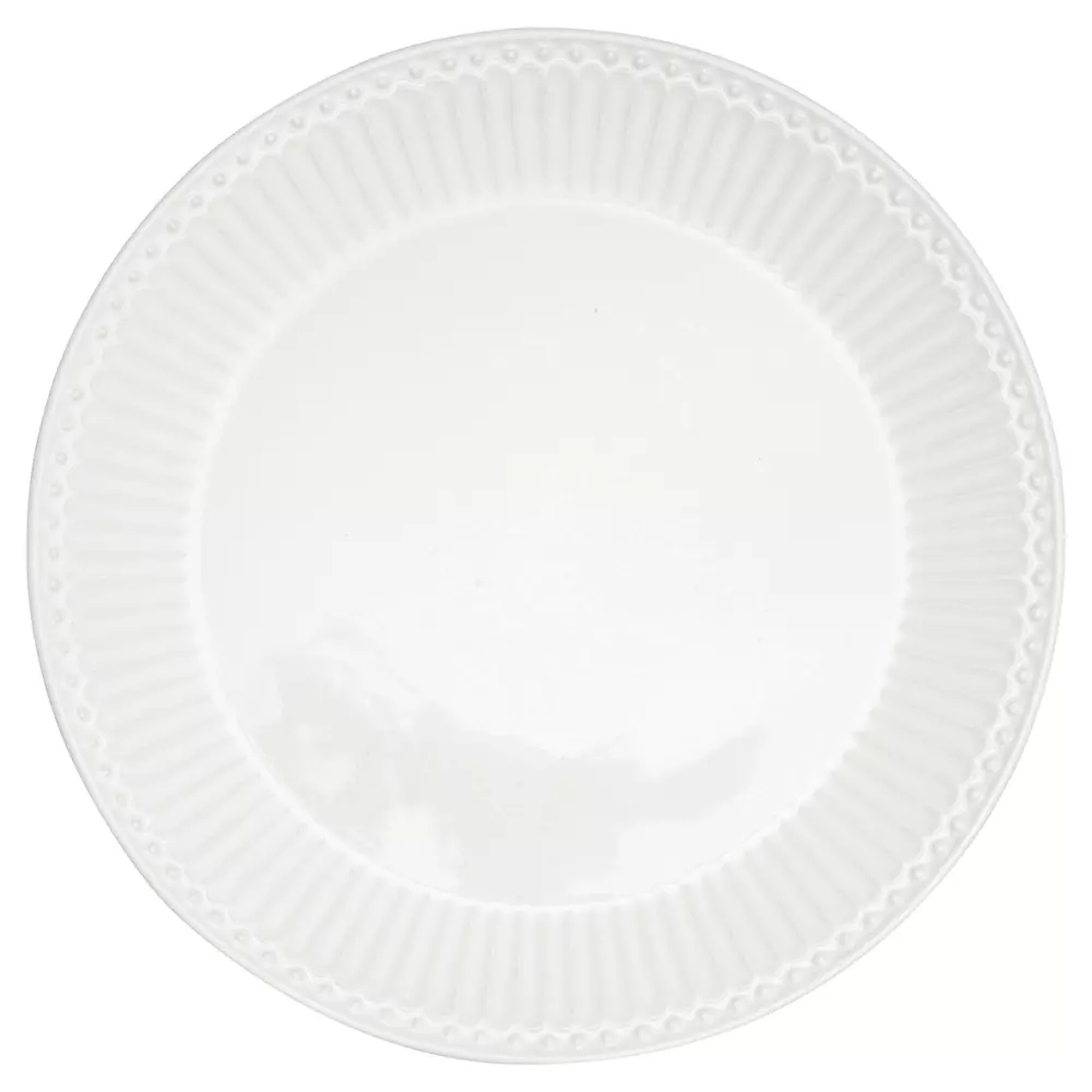 Tallerken Alice White, 5707463352930, STWPLAAALI0106, Kjøkken, Asjetter & Tallerkener, GreenGate, Plate Alice white