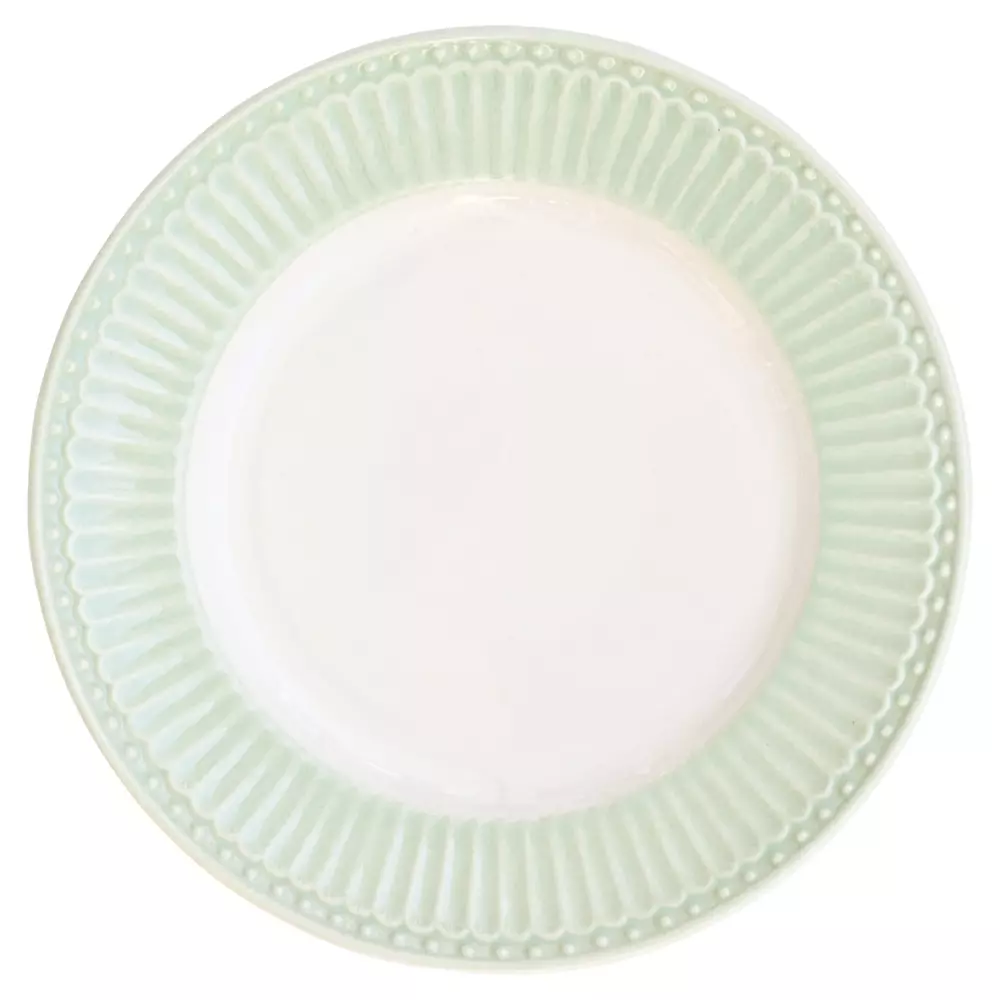 Tallerken Alice Pale Green, 5707463145969, STWPLAAALI3906, Kjøkken, Asjetter & Tallerkener, GreenGate, Plate Alice pale green