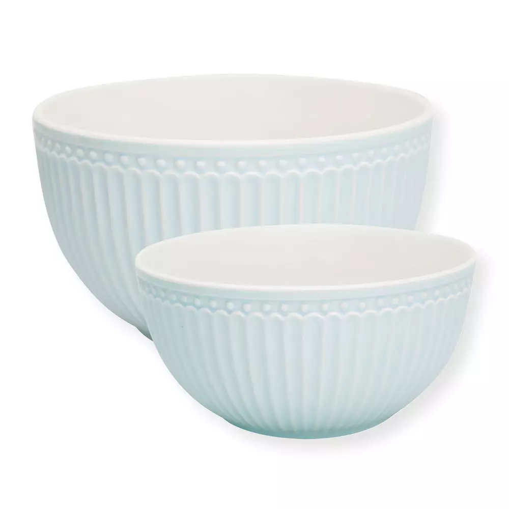 Skåler Alice Pale Blue 2stk, 5707463378312, STWSBO2PCSALI2904, Kjøkken, Skåler og Ildfaste Former, GreenGate, Serving bowl Alice pale blue set of 2