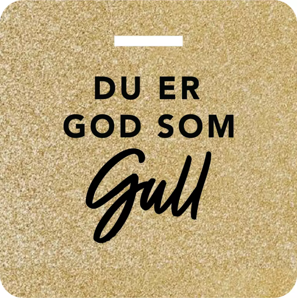 Glittertag God Som Gull, 7073072006211, TC5, Party, Flaskekort & Tags, NORWAY DESIGNstudio, God som gull