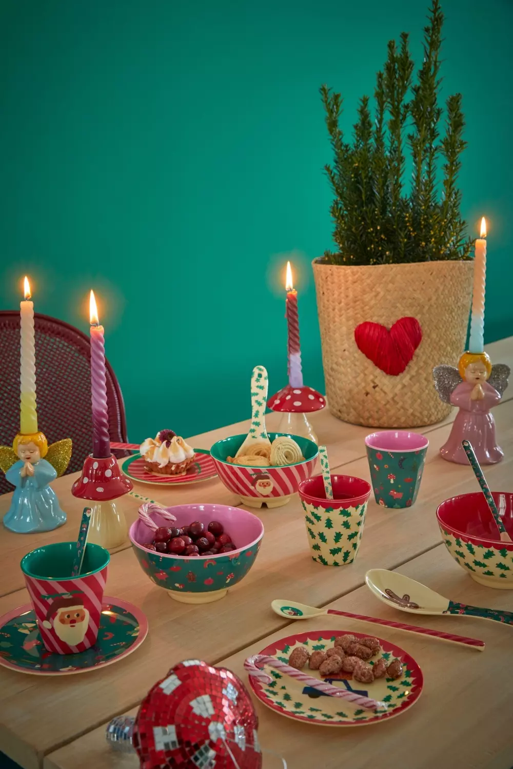 Keramikk Lysestake Engel Rosa L, *5708315210453*, XCDHO-LANGI, Interiør, Lysestaker, Rice, Ceramic Candleholder in Pink - Angel Shaped - Large