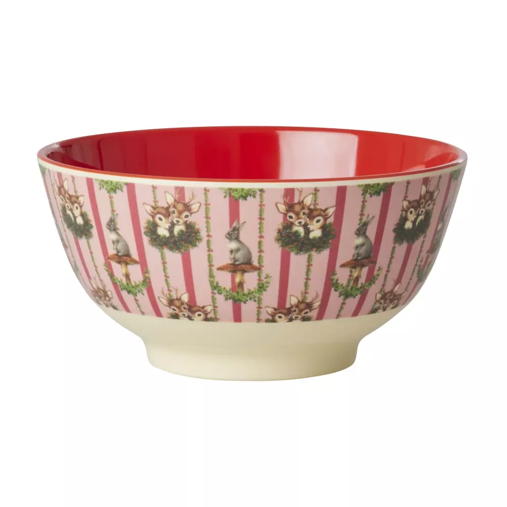 Melaminbolle Sweet Forest M, 5708315255560, XMEBW-PH4SWFO, Kjøkken, Melamin- & Treservise, Rice, Melamine Bowl with Sweet Forest Print - Medium - 700 ml