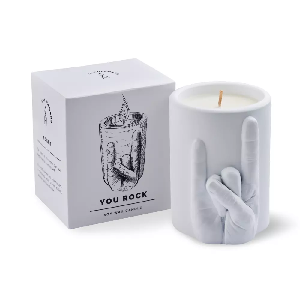 CandleHand Jars Scented 'You Rock'