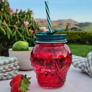 Jordbær Glass