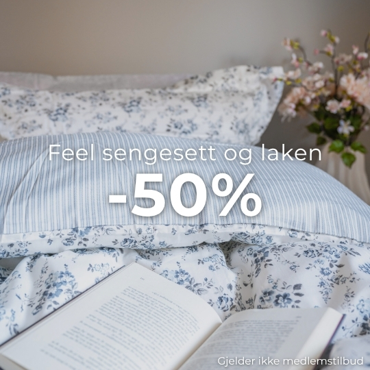 Feel sengesett og laken