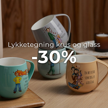 Lykketegning glass og krus