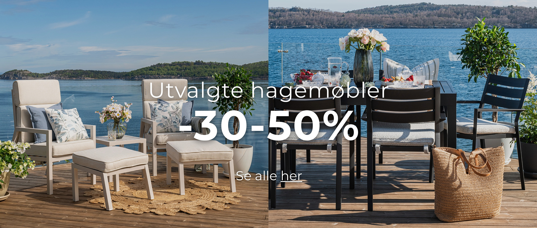 Hagemøbler på kampanje