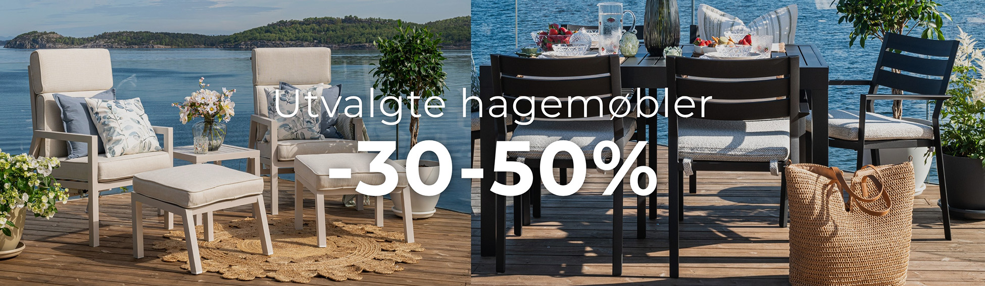Hagemøbler på kampanje