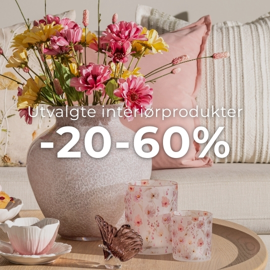 Interiørprodukter på kampanje