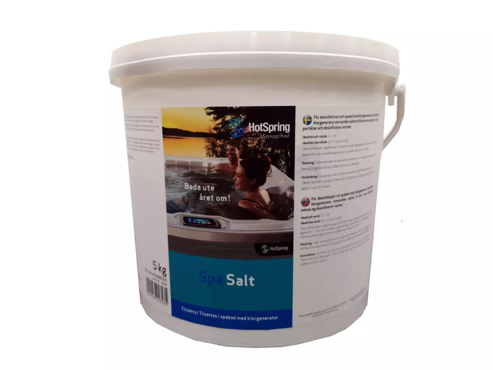 Spa Salt 5 kg, 7340152912282, 100086, HOTSPRING SPA Salt, 5kg hink, 4535005HS, Benyttes til FreshWater og ACE