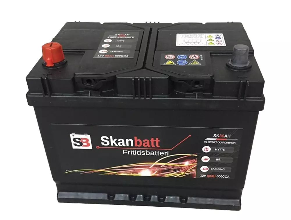 Fritidsbatteri Skanbatt 12v 115ah Inkl. Luftslange