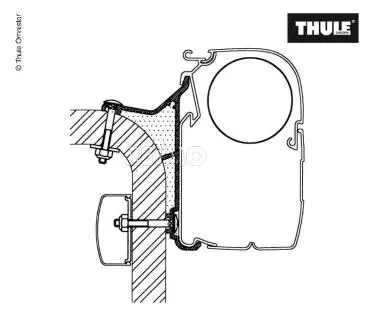 Thule Adapter For Omnistor Markise Hymer Van B2 350 Cm
