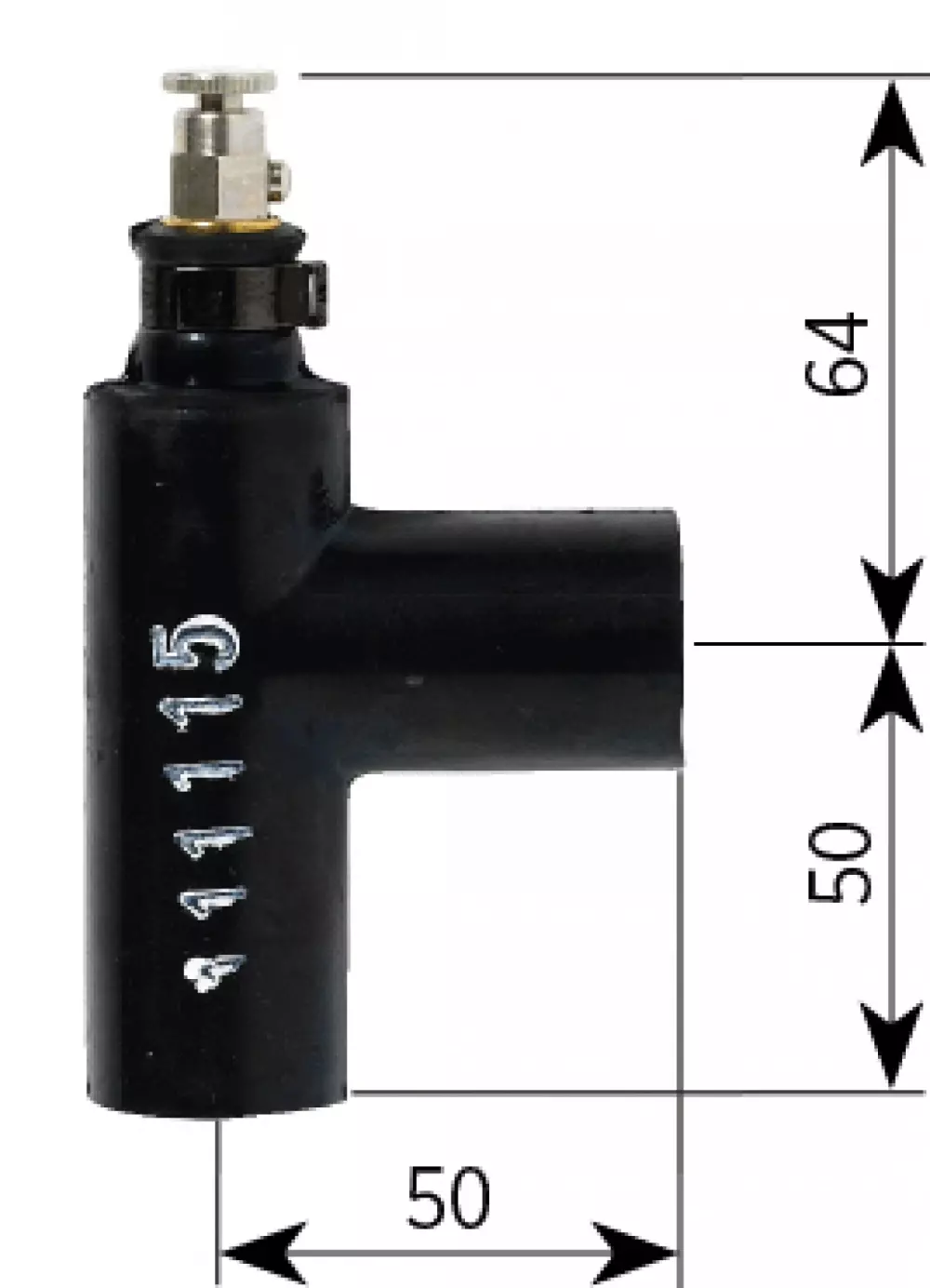 T-stykke gummi m/lufting 22 mm, 3428348583073, 1900509, VARME, KJØL OG KLIMA, Varmesystemer, Alde, NEPTUS AS