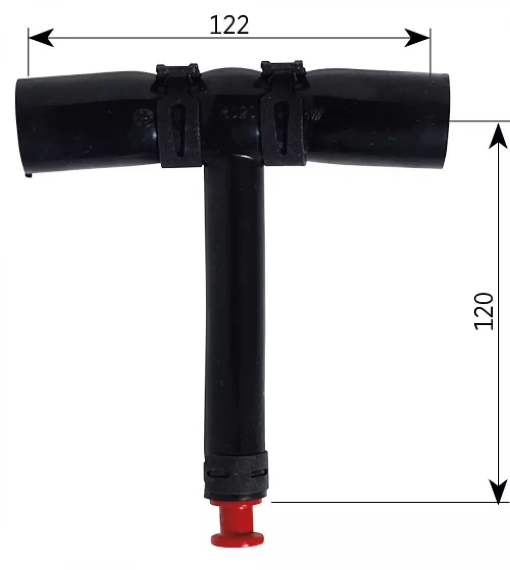 T-stykke gummi m/avt. 22mm kpl, 2662853088970, 1900518, VARME, KJØL OG KLIMA, Varmesystemer, Alde, NEPTUS AS, ALDE