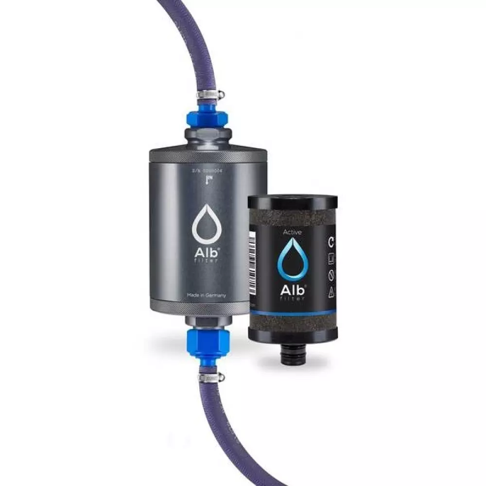 Alb filter Active drikkevannsfilter med reisekoblingssett titanium grå,  4260590611611, 61504, VANN OG TOALETT, Vannsystem, REIMO REISMOBIL