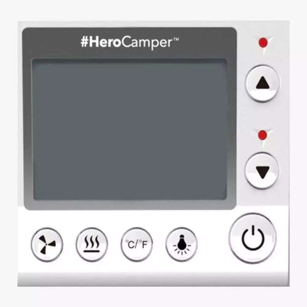 Varmeapparat - HeroCamper Heat 1500 + Bluetooth Få elektrisk oppvarming - styr fra telefonen (BT). 8302456320100 VARME, KJØL OG KLIMA Kjøl