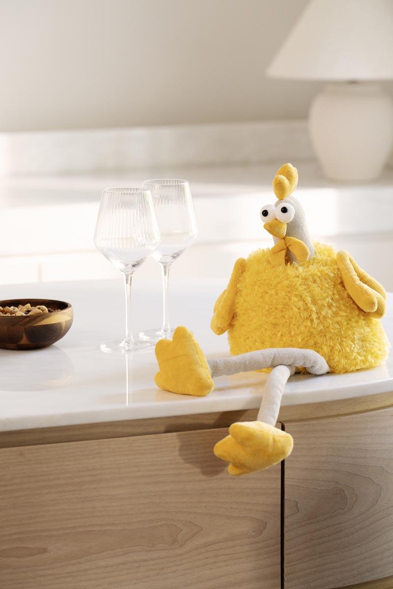 Påskehøne med vinglass