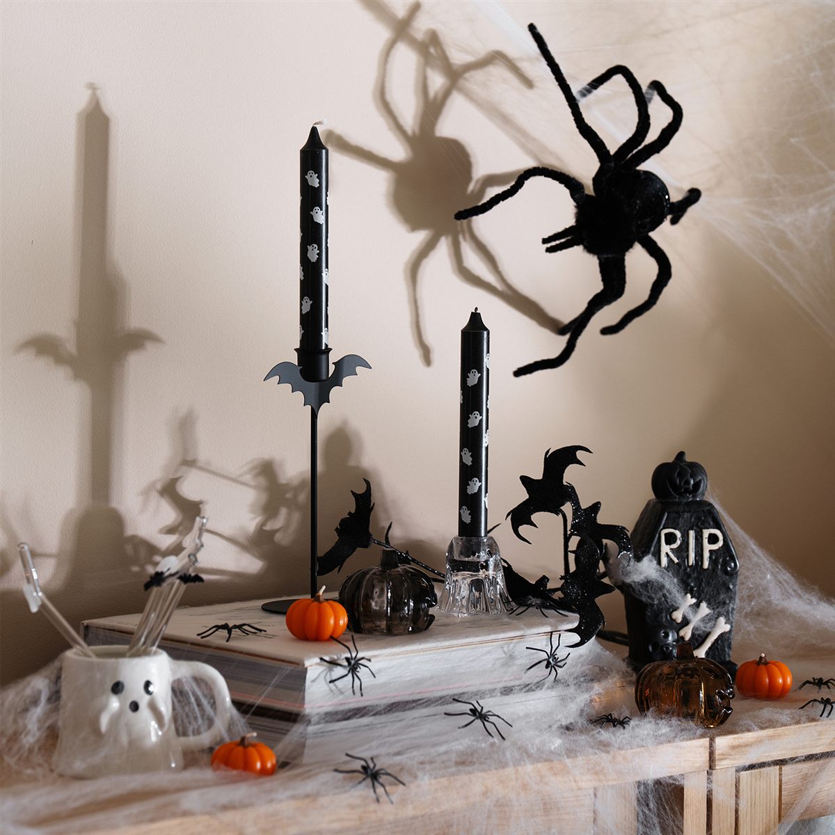 Halloweenbord i høstfarger