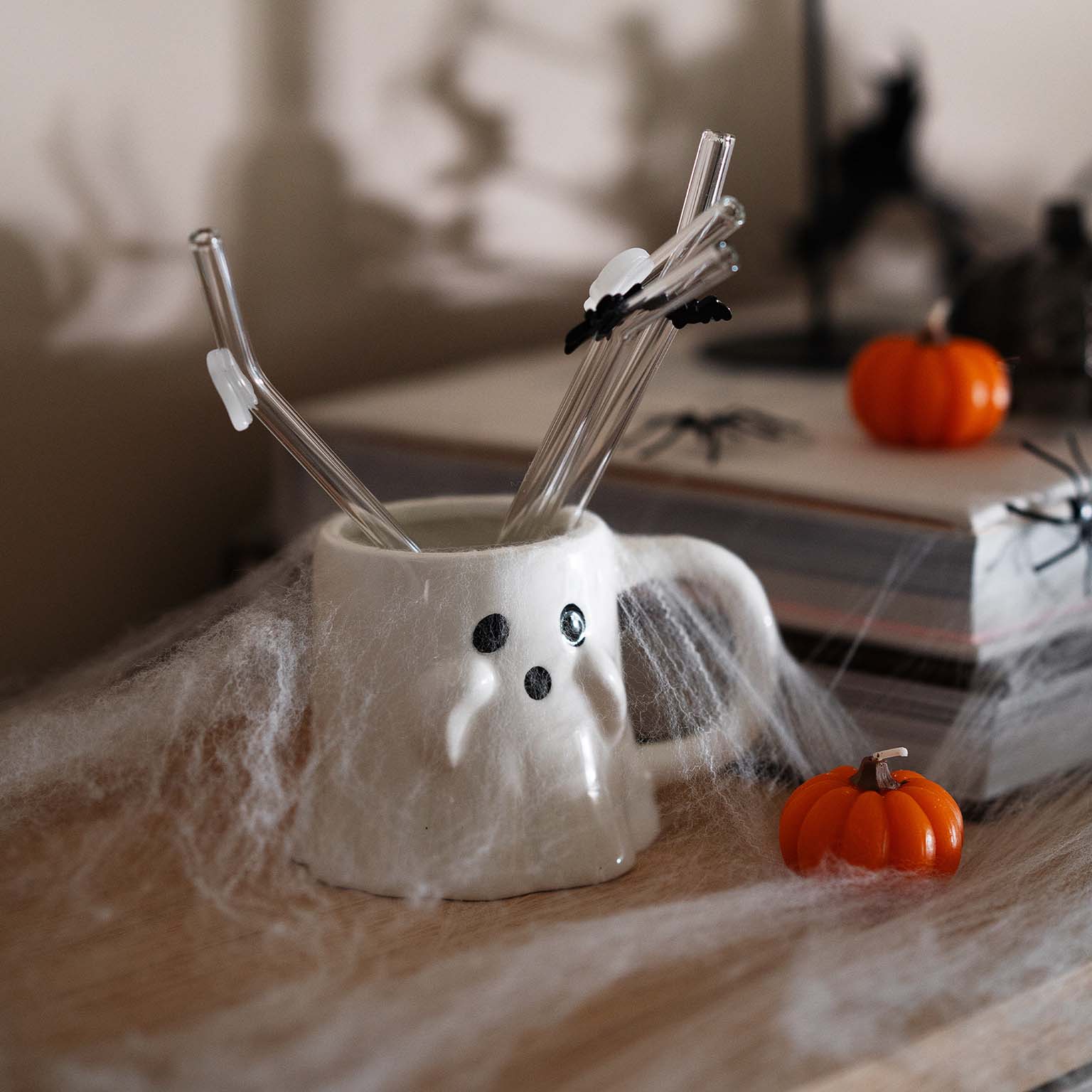 Halloweenpynt med gresskar