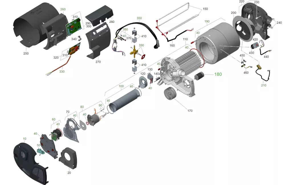 Sirkulasjonsmotor, 34020-08900, Viftemotor omluft Combi, 4052816007519, 34020-61300, TRUMA HOVEDPRODUKTER, Elektronikk, Truma Gerätetechnik GmbH & Co KG, Combi circulating air motor, Viftemotor for Truma Combi fra 2007 -