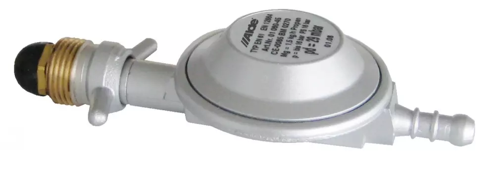 POL, Regulator 30 mbar polansl. - sl.nippel for 10 mm, 4175000, GASSUTSTYR / SLANGER / FITTINGS, GOK Regler und Armaturengesellschaft mbH & Co. KG, REDUCERVENTIL, 30 MBAR, 4175005