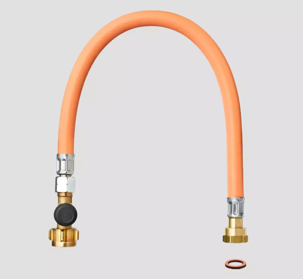 DE, Gasslange 45cm G12 tysk flaske, 4052816024448, 50415-01, TRUMA HOVEDPRODUKTER, Gassforsyning, Truma Gerätetechnik GmbH & Co KG, HP hose HRP, 450 mm, G.12 DE, OBS!! MÅ IKKE BRUKES SAMMEN MED 712201 / 712204