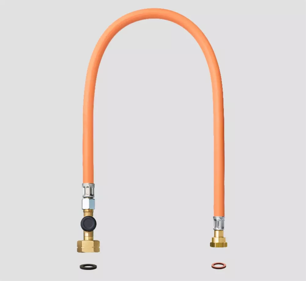 Gasslange 75cm - G8, 4052816024240, 50425-06, TRUMA HOVEDPRODUKTER, Gassforsyning, Truma Gerätetechnik GmbH & Co KG, HP hose HRP, 750 mm, G.8 EU Shell