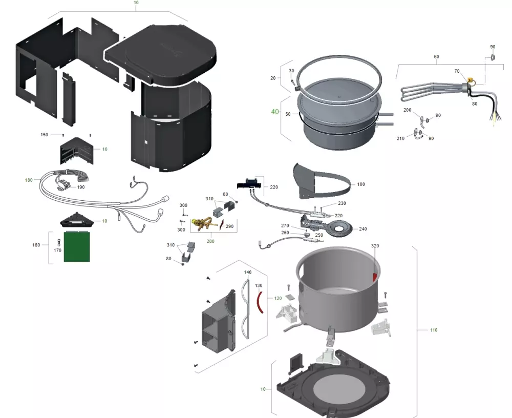 Boiler 10L Gass + 230V - Caravan, 4052816036878, 73611-20, TRUMA SPESIALPRODUKTER, Boiler, Truma Gerätetechnik GmbH & Co KG, Boiler gas/electric