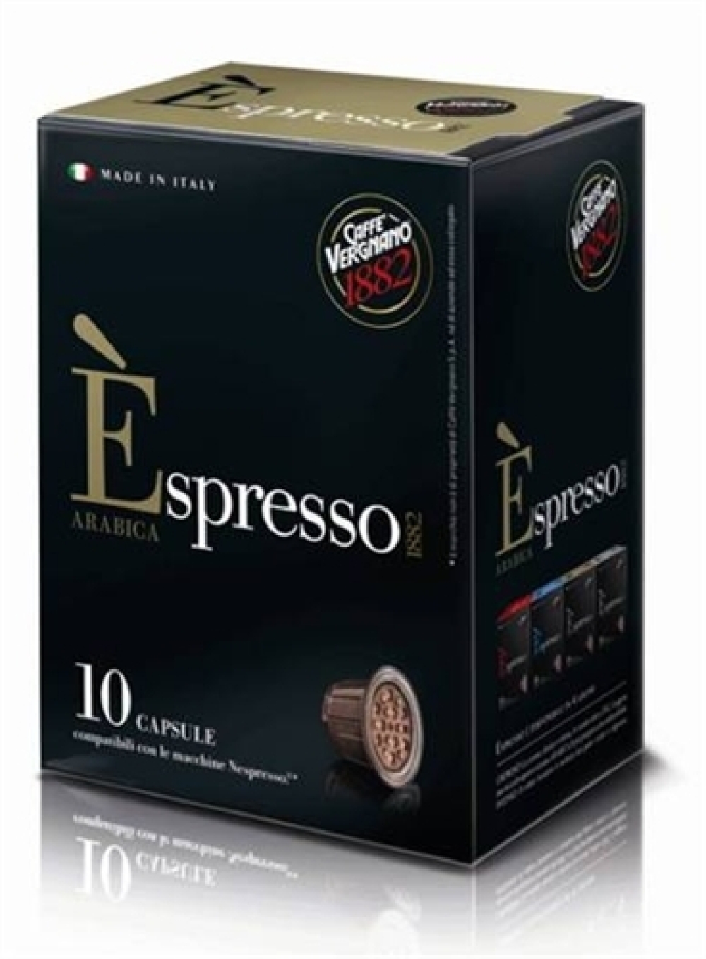 Espresso kapsler Arabica 10 stk, 8001800005471, 764583006278, Kaffe, kapsler, Casa del Caffe Vergnano Spa, 10 Caps Espr Arabica, 627