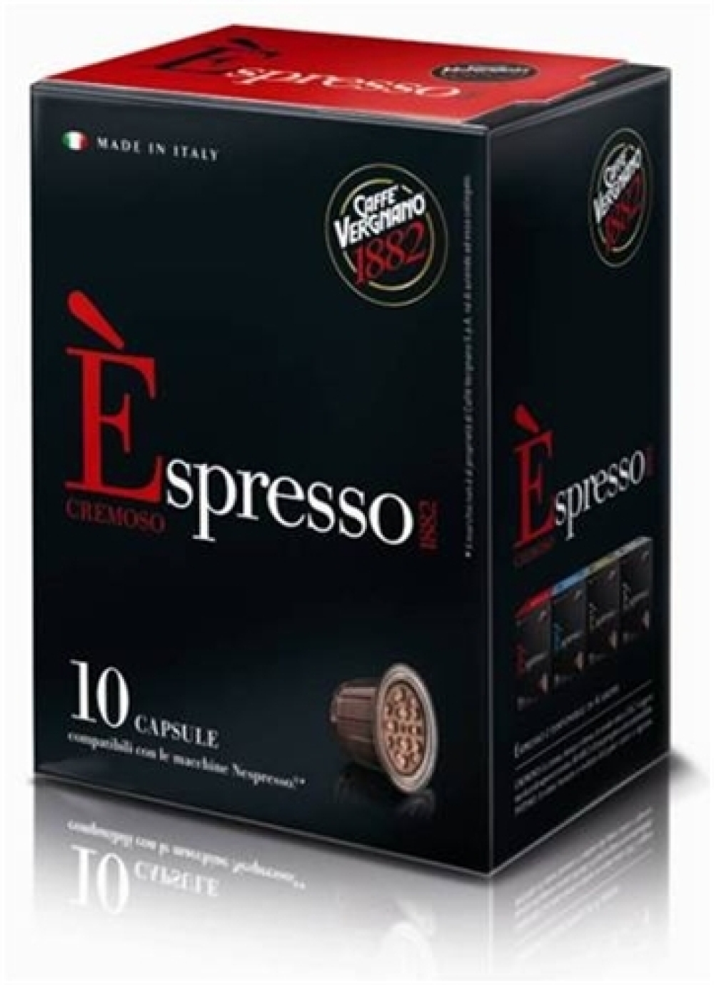 Espresso kapsler Cremoso 10 stk - Vergnano, 8001800005488, 764583006285, Kaffe, kapsler, Casa del Caffe Vergnano Spa, 10 Caps Espr Cremoso, 628, Til espresso, capuccino latte og americano