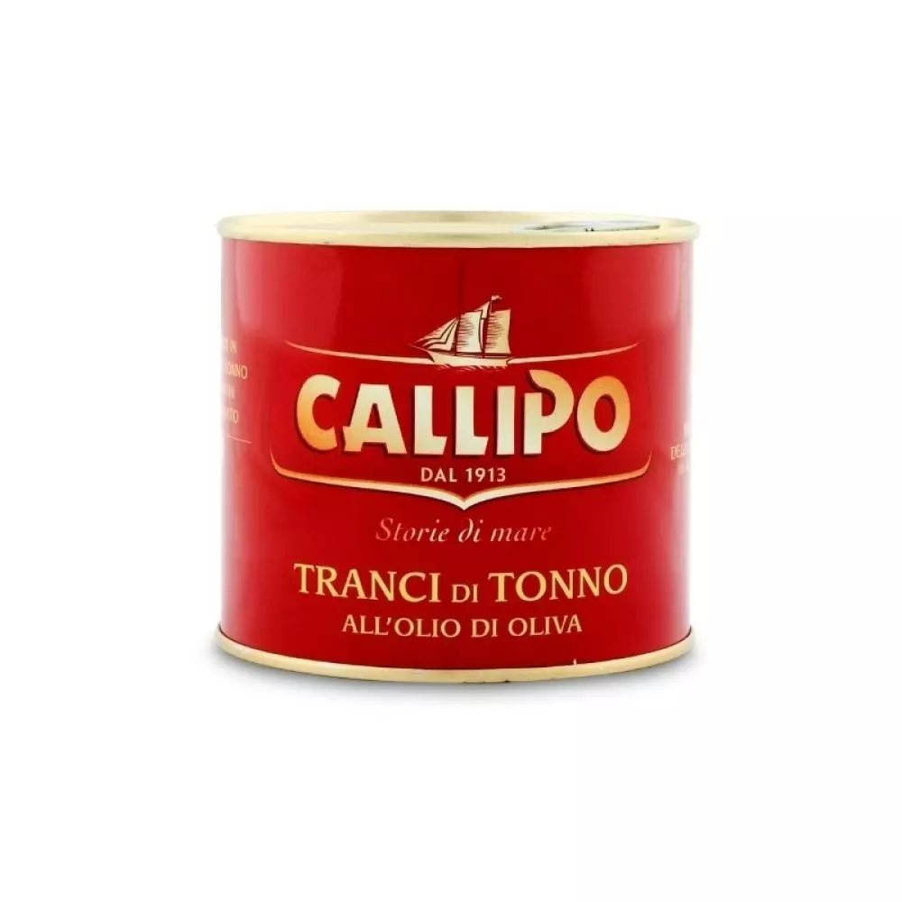 Tonno all’olio di oliva 620 g - Callipo, 8001561306305, Tunfisk og ansjos, Naturell, Callipo, CLS0620TOYT12, Tunfisk i olivenolje 620g boks- Callipo