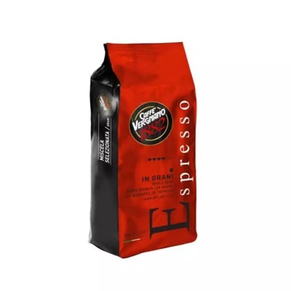 Kaffebønner Espresso 1 Kg. - Vergnano, 8001800000131, Kaffe og Te, bønner, Caffè Vergnano 1882, 013, ca. 60% Arabica 40% Robusta