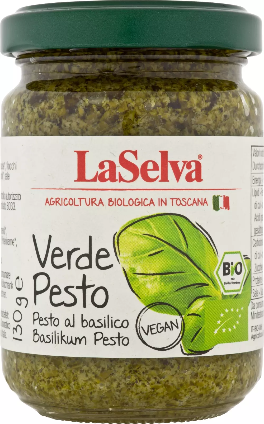 Pesto Verde 130g. Øko - La Selva, 8053323640257, 8018759000341, Pesto, grønn, La Selva Bio, 250061