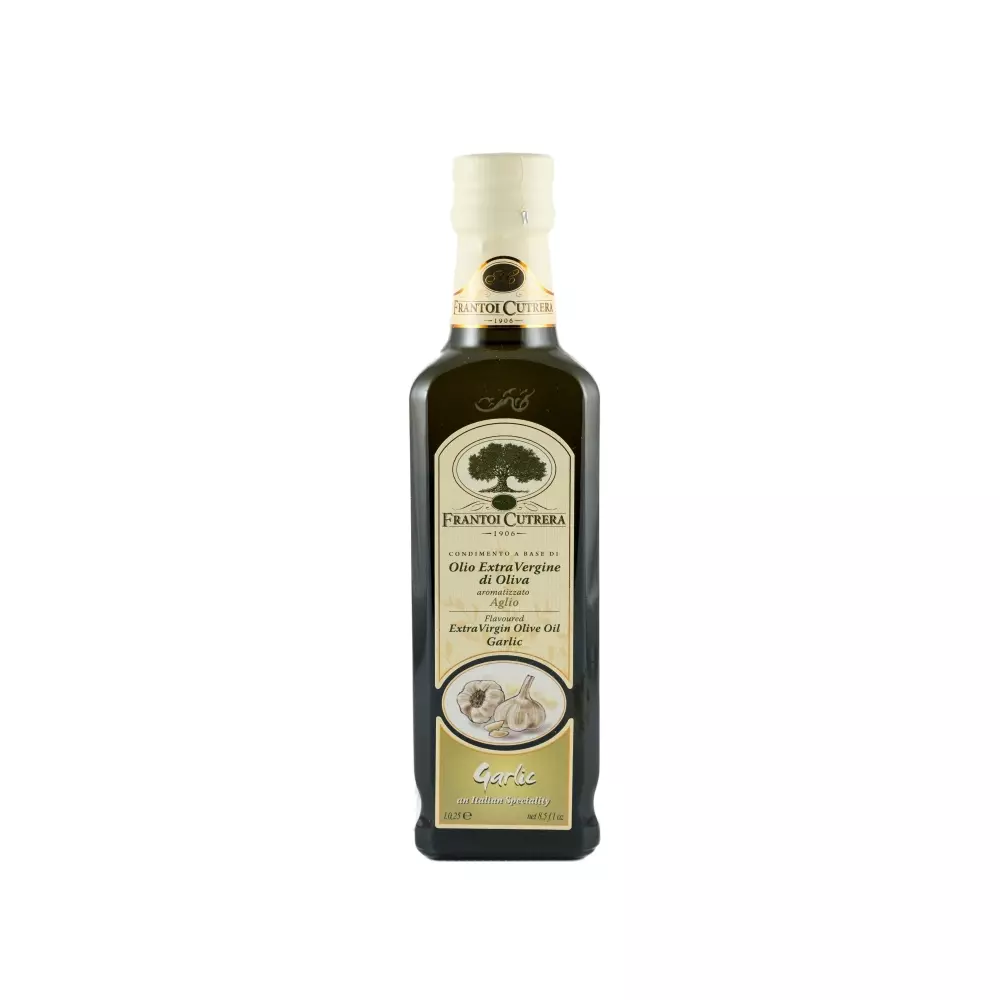 Olio EVO all'aglio - Frantoi Cutrera, 8030853009037, Olivenolje, Sicilia, Frantoi Cutrera, 903, Hvitløkolje