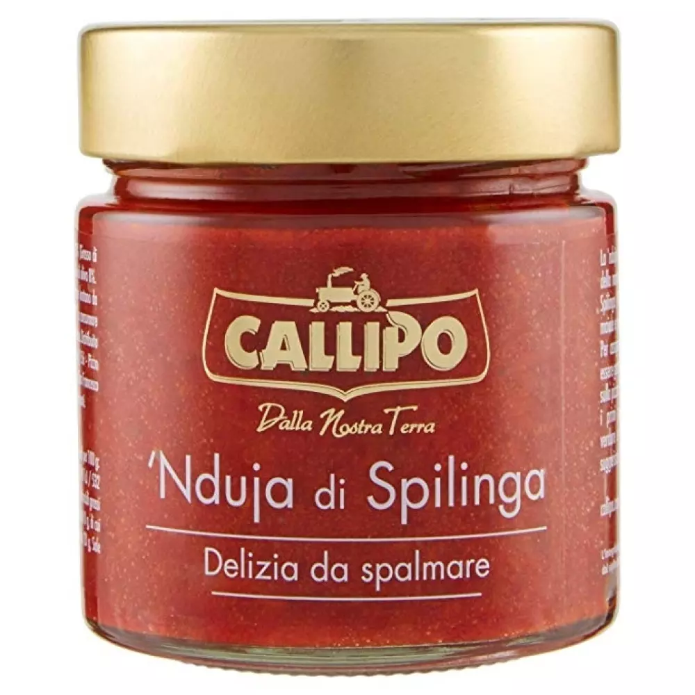 Nduja Calabrese 200g - Callipo, 8001561015849, 80748606, Salami og pølser, Nduja, Callipo, CNV0190NDJC06, Smørbar salami med chilli