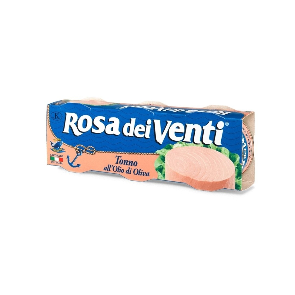 Tunfisk i olivenolje 3x80g boks Rosa dei Venti - Callipo Rosa Venti tonno g. 80X3 olio oliva RVC0080POYT32 