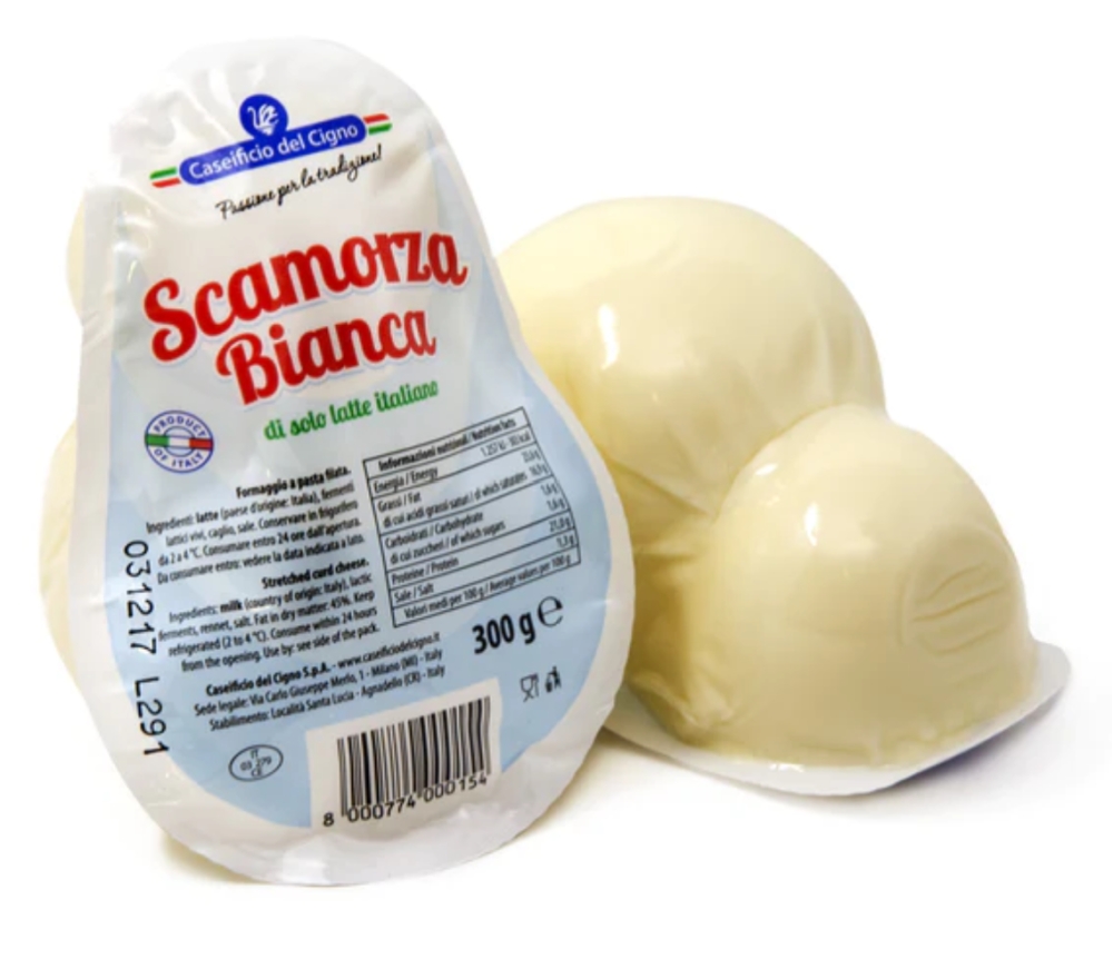 Scamorza Valcolatte, 8000774000154, 80748825, Fersk Ost, Scamorza, Valcolatte, 901011510, Scamorza bianca gr. 300 c