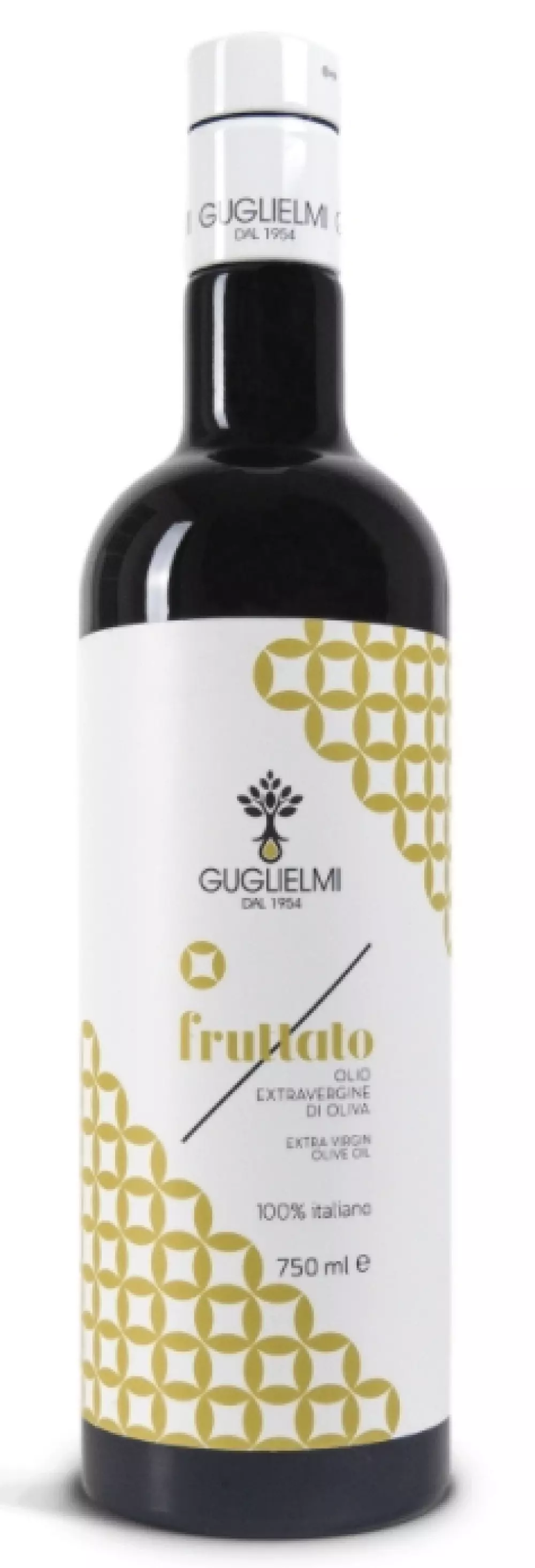 Fruttato 750ml - Guglielmi, 8034041251376, 80749395, Olivenolje, Puglia, Guglielmi, FRU750, 100% ekstrajomfru-olivenolje, fruktig og mild.