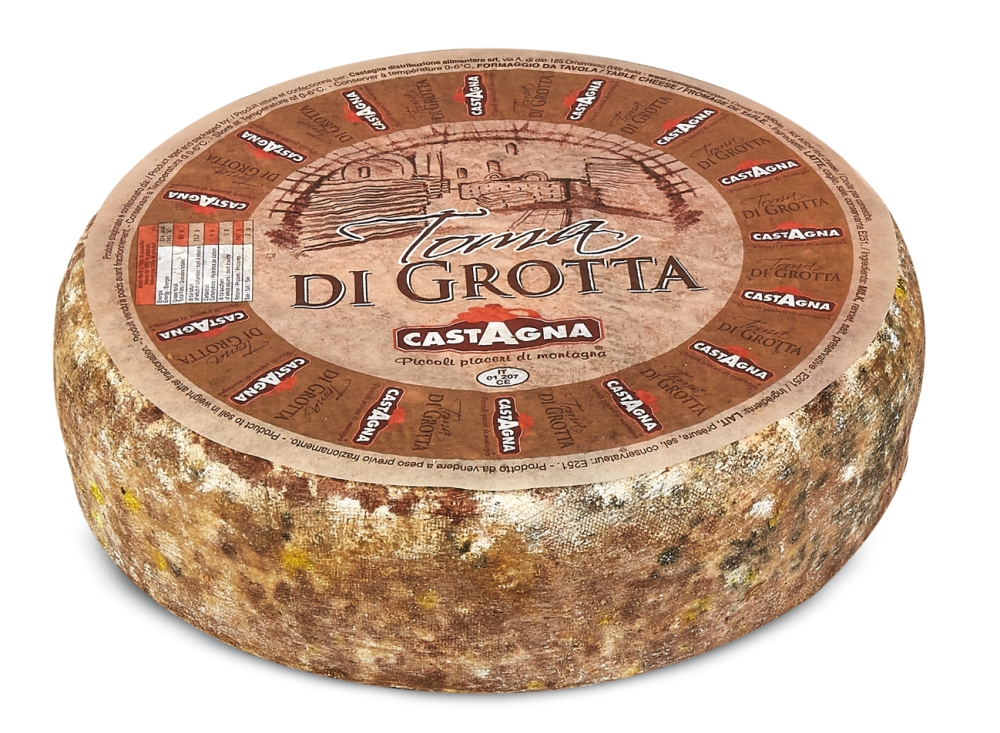 Toma di Grotta 2,8Kg - Castagna, 80750315, Mellomlagret Ost, Alpene, Castagna, FN 5120, Helmelk av ku lagret 60dager i grotte