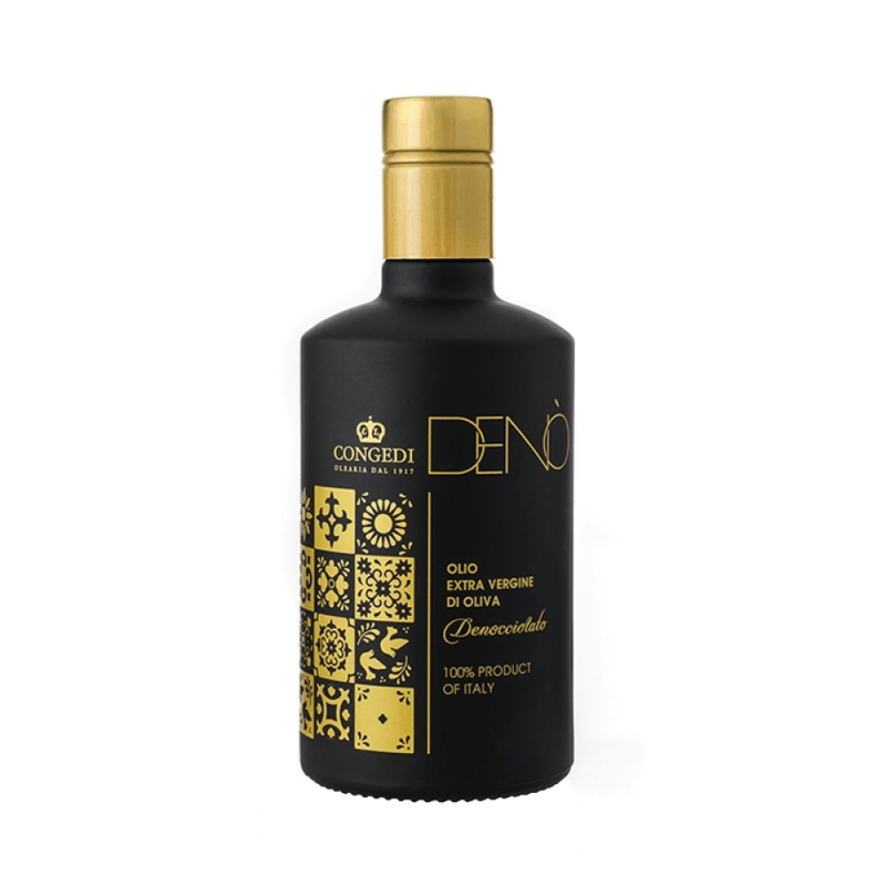 Olio Denò 0,5L - Congedi Extra virgin olivenolje presset fra oliven uten stein Denocciolato 0178 