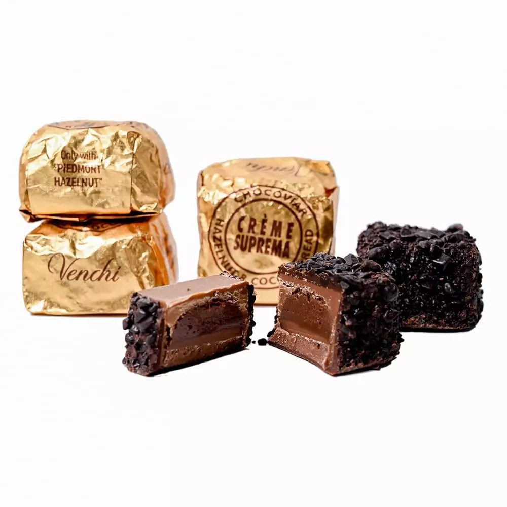 Chocaviar Crème Suprema - Venchi, 80751077, Sjokolade, plukk & miks, Venchi S.p.A., Sjokolade fylt med hasselnøttkrem og kakao