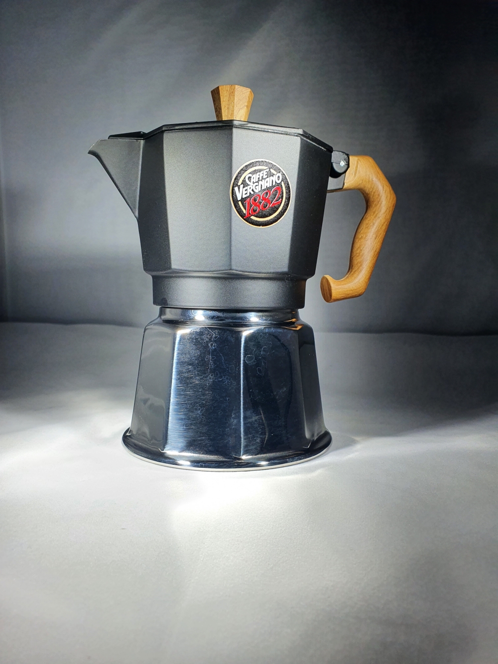 Moka Induction Black per Espresso 3 pers. - Vergnano
