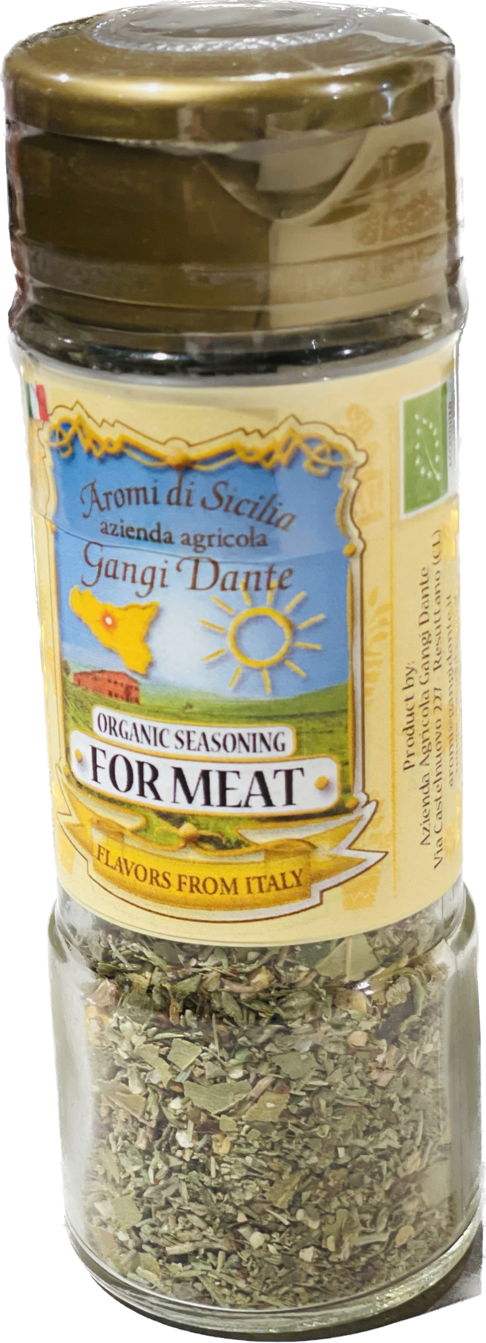 Condimento per carne BIO Dispenser 20g - Aromi di Sicilia til kjøttretter Condimento bio per carne DISPENSER MxC20 