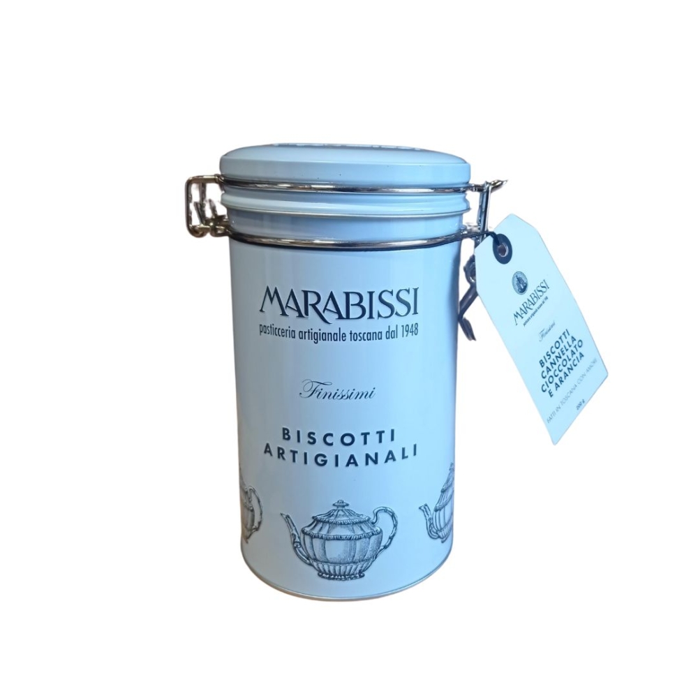 Biscotti Cioccolato e arancio (latta) 200g - Marabissi