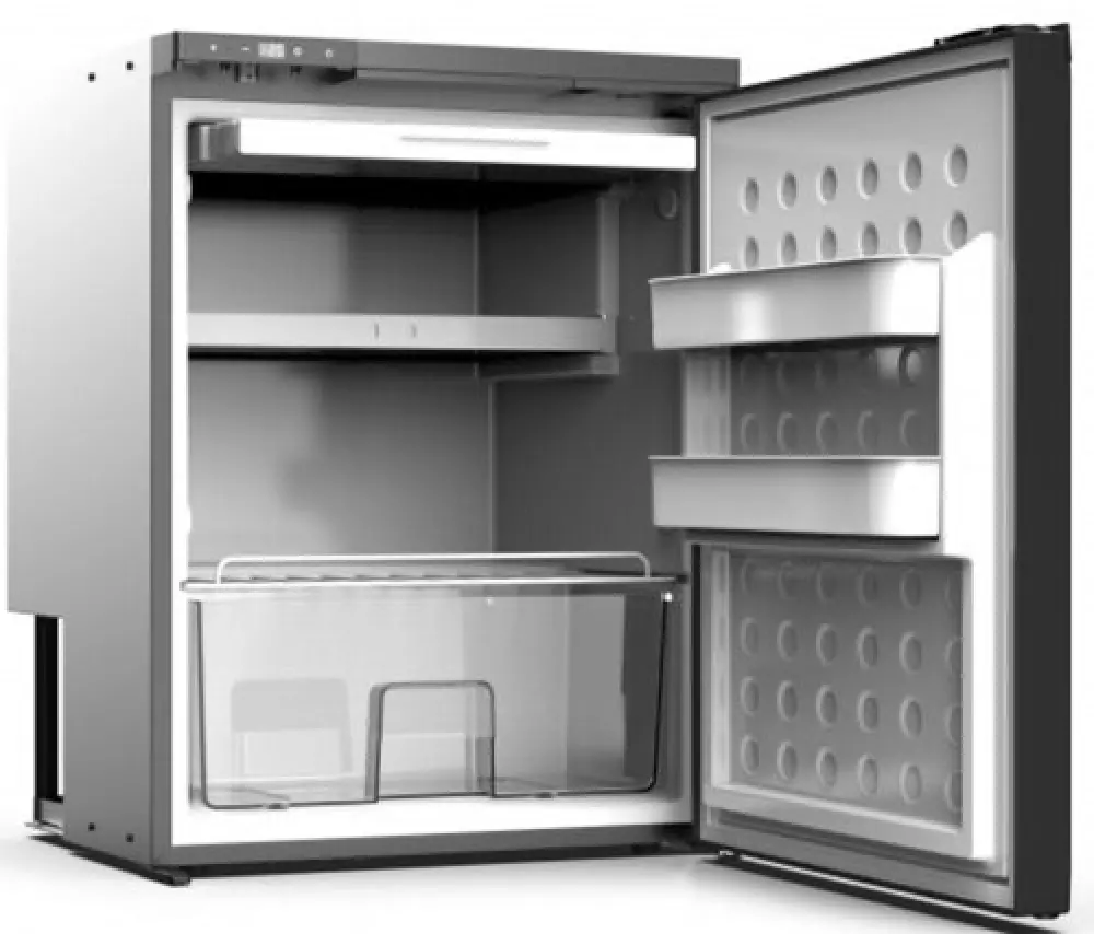Kjøleskap ALPICOOL kompressor 65L, 7070379321368, 1032136, FLAK AS, Kjøleskap kompressor 65 l - Alpicool, Alpicool CR65 Kjøleskap for 12v anlegg er et rimelig og godt kjøleskap med 65 liter kapasitet. Kjøleskapet kan brukes som kombinert kjøl og frys, men fryseboksen kan enkelt fjernes for å bruke skapet som et rent kjøleskap. Samme prisipp som dometic sin cr serie. Kjøleskap CR65 har et moderne betjeningspanel med digital termostat. Herfra styrer du den tidligere temperaturen i kjøleskapet. Tre forskjellige moduser for den innebygde batteribeskytteren styres også herfra, Low, Medium og High (High instilling fra fabrikk). Front er sortplate som kan taes av og sette på egen plate med annen farge om ønskelig. Kun sort front er tilgjenelig for salg. Fakta: Kompressor fra Lg. Kjøleskapet kan brukes som rent kjøleskap uten fryseboks eller kobi kjøl frys.Batteribesskyttelse :high ,medium , low. kjøleskapet kan hengsles om , hengsle er montert på høyre side. Digitalt display, Led belysning, oppbevarings skuff nederst i kjøleskapet. Driftspenning: 12 Volt Dimensjoner(DxBxH): 430x470x620 mm Vekt: 12,1kg Kapasitet: 65Liter Temperatur: +20 grader til -18 grader celsius ( minus 18 i fryseboks) Antall hyller: 2 stk Farge: Sort Kjøleteknologi: Kompressor Strømforbruk gjennomsnitt/maks (12V): 0,8/5,0 Ampere
