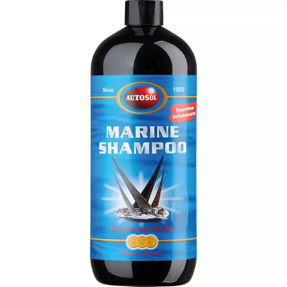Autosol Marine Shampoo - Foamless, 4004982155020, 1039657, Autosol, FLAK AS, Marine shampoo, skumløs - Autosol, Konsentrert vaskemiddel for alle skitne flater. Fjerner effektivt flekker , fett og oljerester. Skummer ikke. 1000ml., Vask
