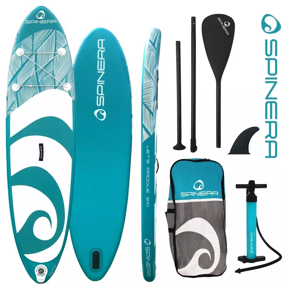 Spinera Let's Paddle 12'0 - 366x84x15cm HDDS - High Density Drop Stitch Sup Board, Teal, comfortable Backpack, 3-pcs. Sup Alu paddle, double Action Classic Pump, big center fin, 4260452067365, EZ21114, CH Fritid, Spinera Let's Paddle 12'0 - 366x84x15cm HDDS - High Density Drop Stitch Sup Board, Teal, comfortable Backpack, 3-pcs. Sup Alu paddle, double Action Classic Pump, big center fin, 21114