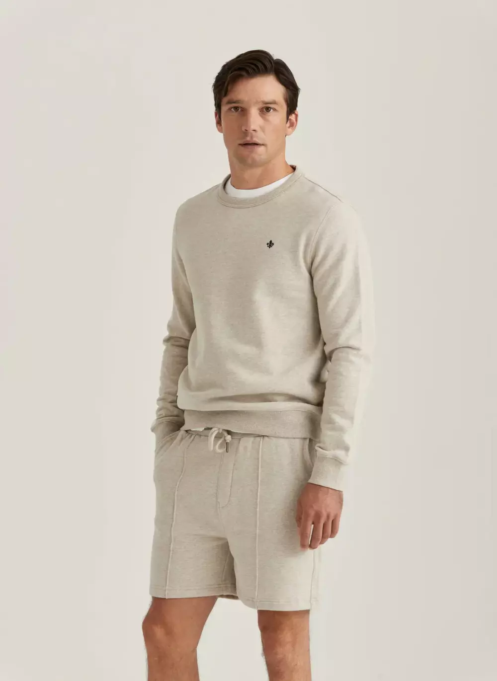 Morris - Brandon Lily Sweatshirt - 05 Khaki, SWEAT & T-SHIRT, SWEAT CREW, MORRIS STOCKHOLM, 450315_005, HERRE, 05 Khaki