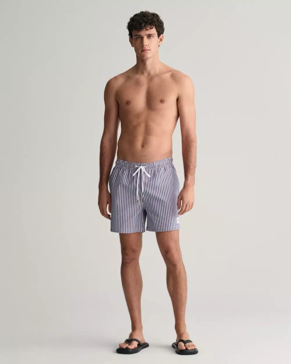 GANT - SEERSUCKER SWIM SHORTS - DEEP BLUE, BADETØY, BADESHORTS, GANT, 202401_922416003_418, SWIMWEAR, HERRE, DEEP BLUE